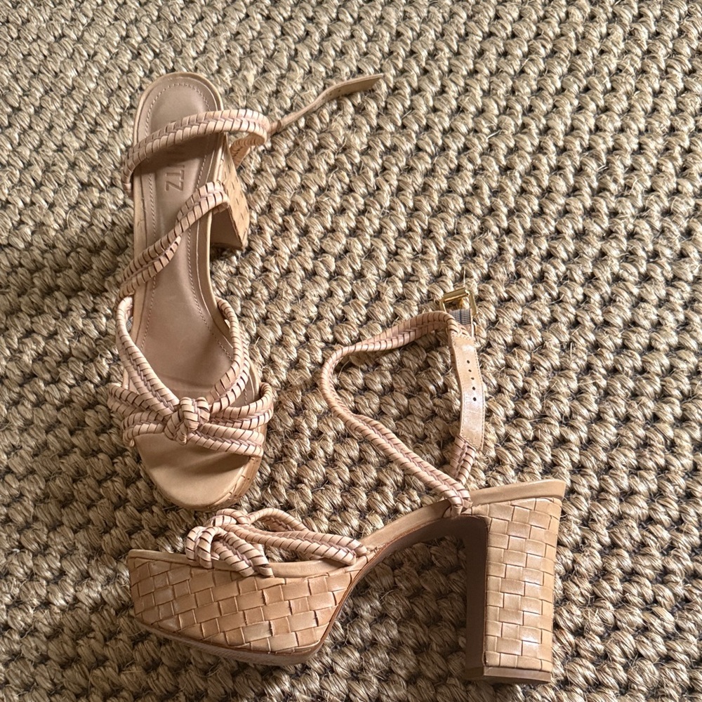 Schutz  Tan Braided Women's Sandals, worn once, perfect condition, size 39